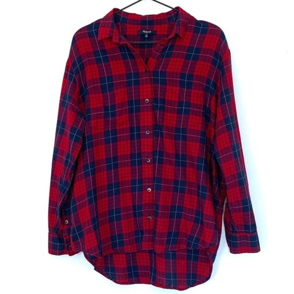 Madewell Plaid Button Down Top